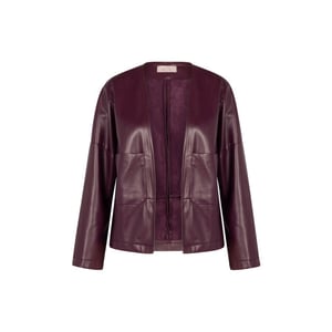 Studio Anneloes Vero faux leather jacket bordeaux