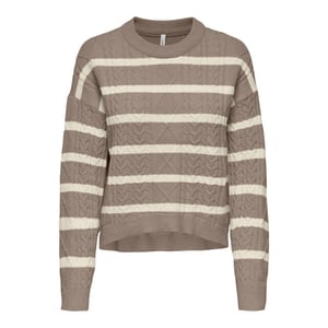 Only Onlkatia ls cable o-neck pullover cc knt dessin