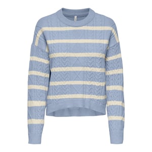 Only Onlkatia ls cable o-neck pullover cc knt dessin