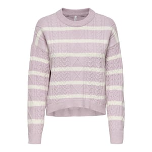 Only Onlkatia ls cable o-neck pullover cc knt dessin