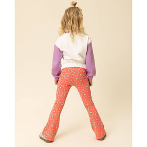 Looxs Revolution Flared sweat pants coral floral spring voor meisjes in de kleur