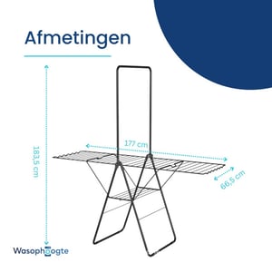 Wasophoogte Droogrek rekkie plus –