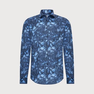Blue Industry Het leaf-print overhemd |