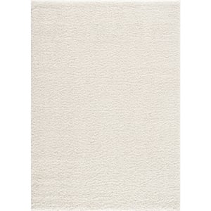 Muratap Loca shaggy vloerkleed creme hoogpolig- 400x500 cm