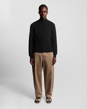 Lyle & Scott Mesh Logo Stickad Träningsjacka - Vit