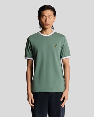Lyle & Scott Ringer katoenen T-shirt met ronde hals - Groen
