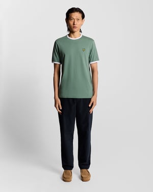 Lyle & Scott Ringer katoenen T-shirt met ronde hals - Groen