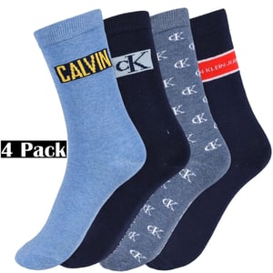 Calvin Klein Navy Mens 4 Pack Socks