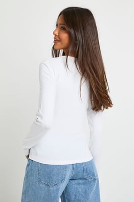 Basic Long Sleeve Fitted Longline Top