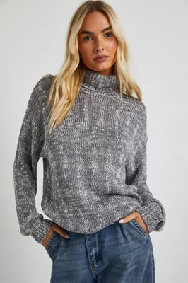 Roll Neck Marl Knit Jumper
