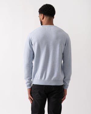 Crew Neck Jumper in Light Blue