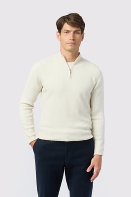 Zip Neck Cable Knit Jumper
