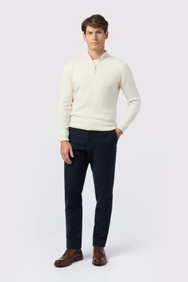Zip Neck Cable Knit Jumper