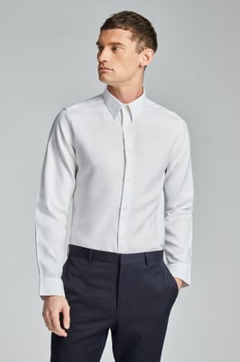 Jorvic White Texture Shirt