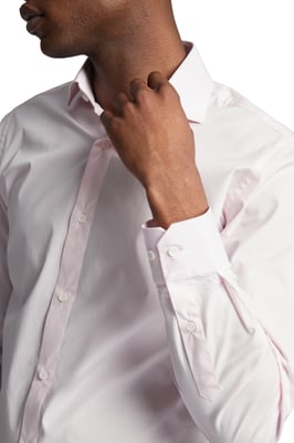 Slim Fit Poplin Single Cuff Cutaway Collar Shirt