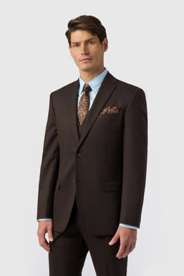Tailored Fit Chocolate Brown Suit Jacket