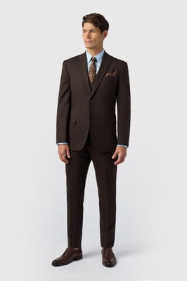 Tailored Fit Chocolate Brown Suit Jacket