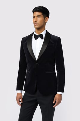 Slim Fit Velvet Jacket