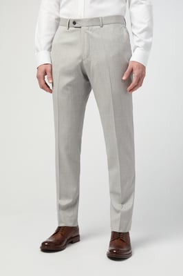 Tailored Fit Italian Grey Twill Trousers