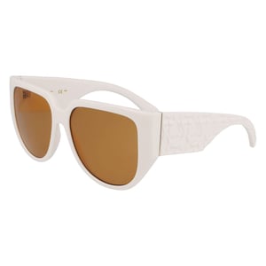 Ferragamo Witte Bio Injected Zonnebril