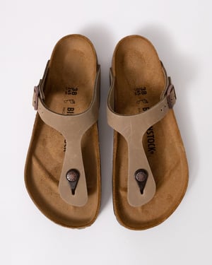 Gizeh Natural Oiled Leather Sandals in Tan