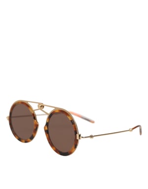 Gouden Havana Montuur DG Fatto A Mano Zonnebril