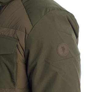 Herrens vadderade parka med huvtröja US40127016
