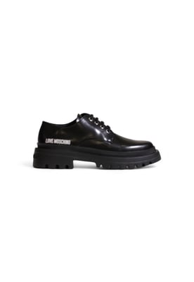 Laceup Oxford Shoes Black Patent Leather