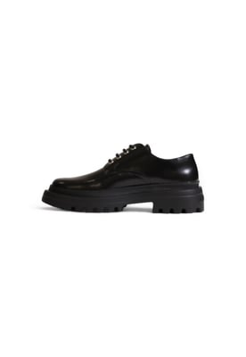Laceup Oxford Shoes Black Patent Leather