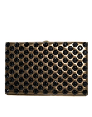 Guldkristall Bifold Clutch Kvinnors Aftonväska