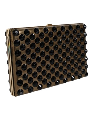 Guldkristall Bifold Clutch Kvinnors Aftonväska