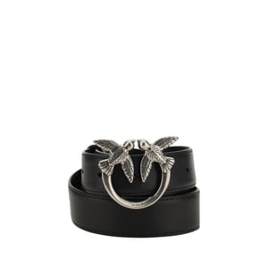 PINKO Zwarte Kalfskin Bos Taurus Regular Riem