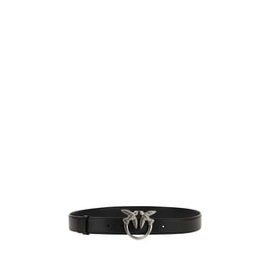 PINKO Zwarte Kalfskin Bos Taurus Regular Riem