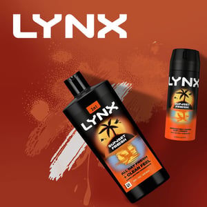 Lynx Sunset Fresh Shower Gel 2pk Bundle of 225ml & 700ml for Long-Lasting Scent