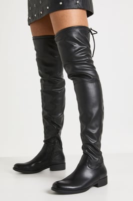 PU Over The Knee Stretch Boots