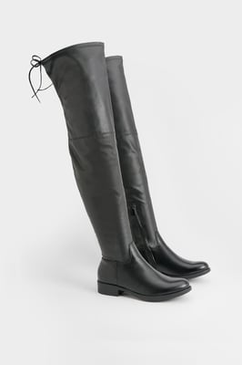 PU Over The Knee Stretch Boots