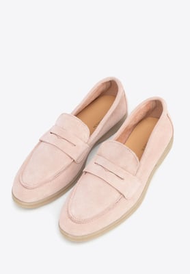 Wittchen Dames Klassieke Roze Suède Mocassins