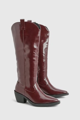 Western Cowboy Mid Heel Boots