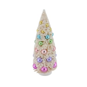 House Vitamin Christmas decoration christmas tree with colored balls sisal/polysterene -