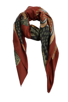 Hermes Art des Steppes kasjmiersjaal in rood