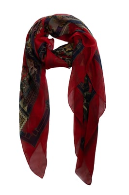 Hermes Astres et Soleils zijden sjaal in rood