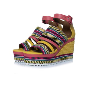 Hermes Ines leather wedge sandals