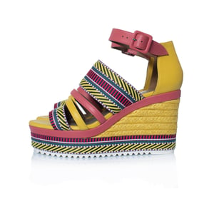 Hermes Ines leather wedge sandals
