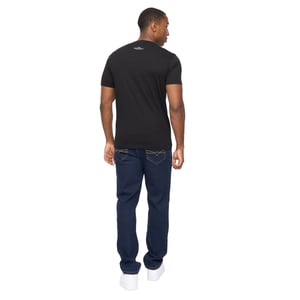Crosshatch Heren Vintage T-Shirt (Zwart)