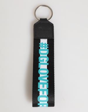 Multicolor Logo Polyester Brass Holder Keychain Keyring
