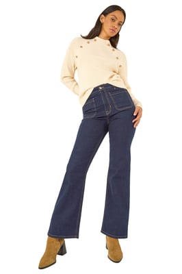 Front Pocket Bootcut Jeans