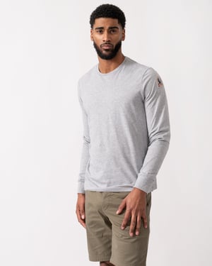 Kip Long Sleeve T-Shirt in Light Grey