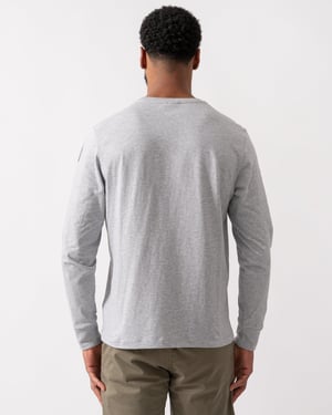 Kip Long Sleeve T-Shirt in Light Grey