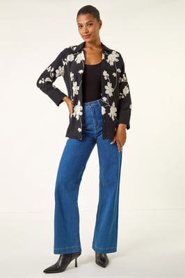 Floral Embroidered Collared Shirt