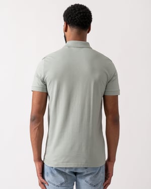 Passenger Slim-Fit Polo Shirt in Silver